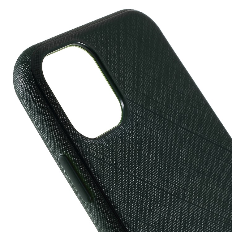 MERCURY GOOSPERY Style Lux Textured TPU Phone Cover for iPhone (2019) 6.5-inch - Dark Green-5