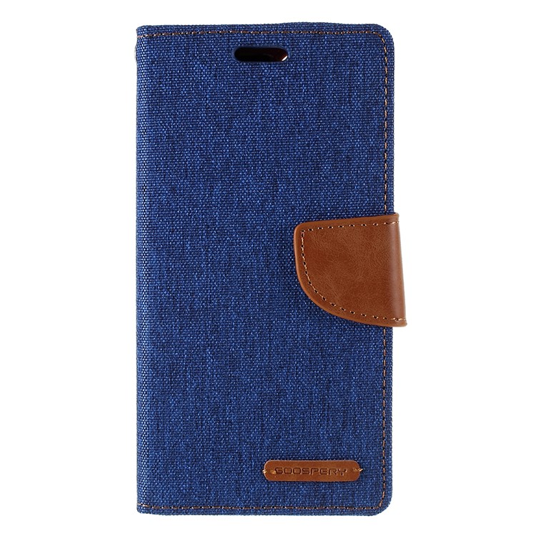 MERCURY GOOSPERY Canvas Diary Leather Wallet Case with Stand Cover for iPhone 11 6.1 inch (2019) - Baby Blue-1