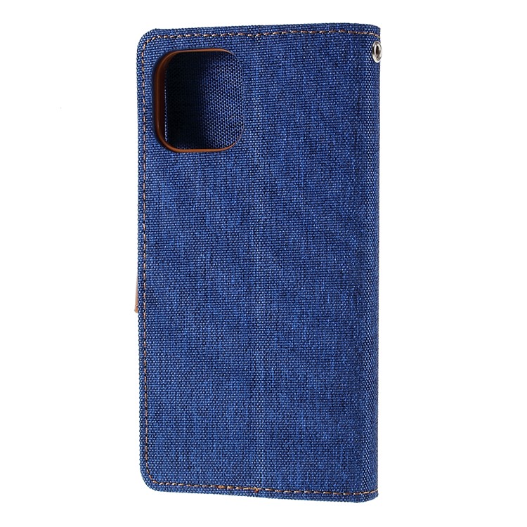 MERCURY GOOSPERY Canvas Diary Leather Wallet Case with Stand Cover for iPhone 11 6.1 inch (2019) - Baby Blue-3