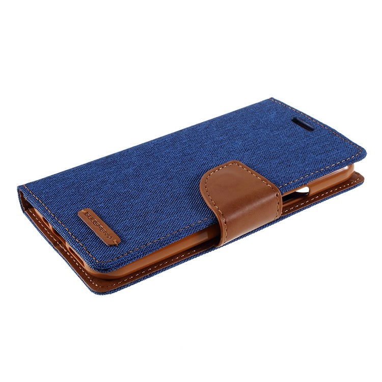 MERCURY GOOSPERY Canvas Diary Leather Wallet Case with Stand Cover for iPhone 11 6.1 inch (2019) - Baby Blue-5