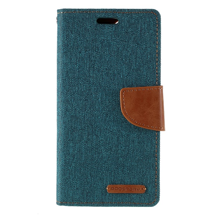 MERCURY GOOSPERY Canvas Diary Leather Wallet Case with Stand Cover for iPhone 11 6.1 inch (2019) - Green-1