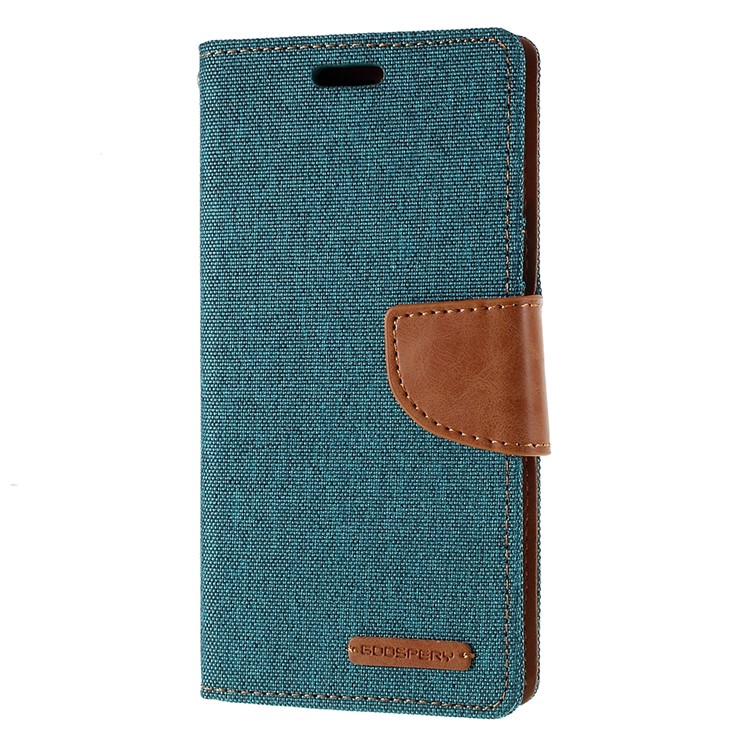MERCURY GOOSPERY Canvas Diary Leather Wallet Case with Stand Cover for iPhone 11 6.1 inch (2019) - Green-2
