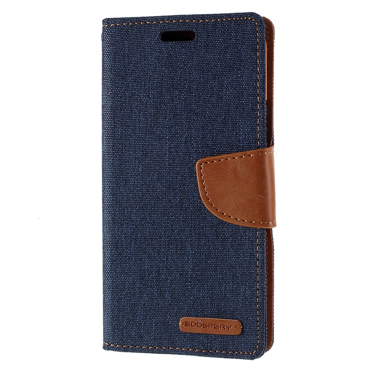 MERCURY GOOSPERY Canvas Diary Leather Wallet Case with Stand Cover for iPhone 11 6.1 inch (2019) - Dark Blue-2