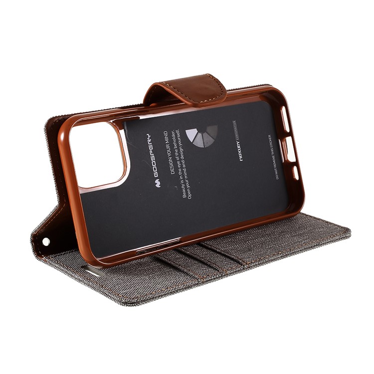 MERCURY GOOSPERY Funda De Cuero Con Billetera De Lona Para Iphone (2019) De 5.8 Pulgadas - Gris-7