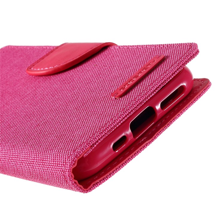 MERCURY GOOSPERY Canvas Leather Wallet Case for iPhone 11 Pro Max 6.5 inch (2019) - Rose-10