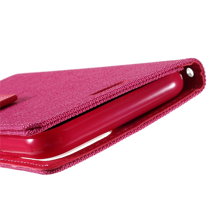 MERCURY GOOSPERY Canvas Leather Wallet Case for iPhone 11 Pro Max 6.5 inch (2019) - Rose-11