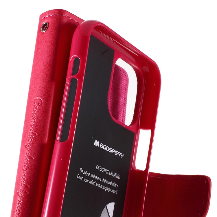 MERCURY GOOSPERY Canvas Leather Wallet Case for iPhone 11 Pro Max 6.5 inch (2019) - Rose-14