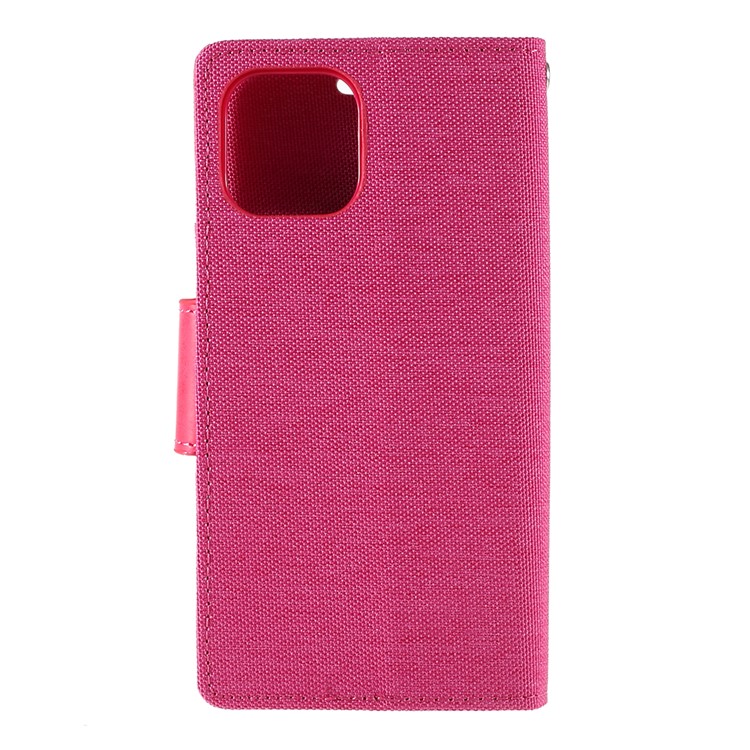 MERCURY GOOSPERY Canvas Leather Wallet Case for iPhone 11 Pro Max 6.5 inch (2019) - Rose-3