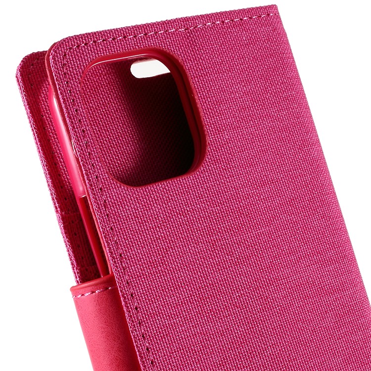 MERCURY GOOSPERY Canvas Leather Wallet Case for iPhone 11 Pro Max 6.5 inch (2019) - Rose-8