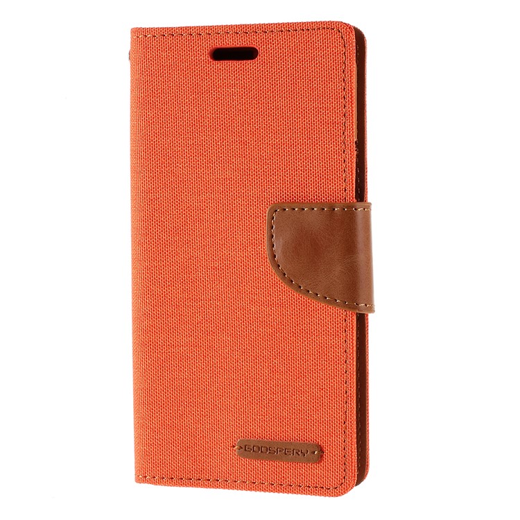 MERCURY GOOSPERY Canvas Leder Brieftasche Für Das IPhone (2019) 6,5-Zoll - Orange-2