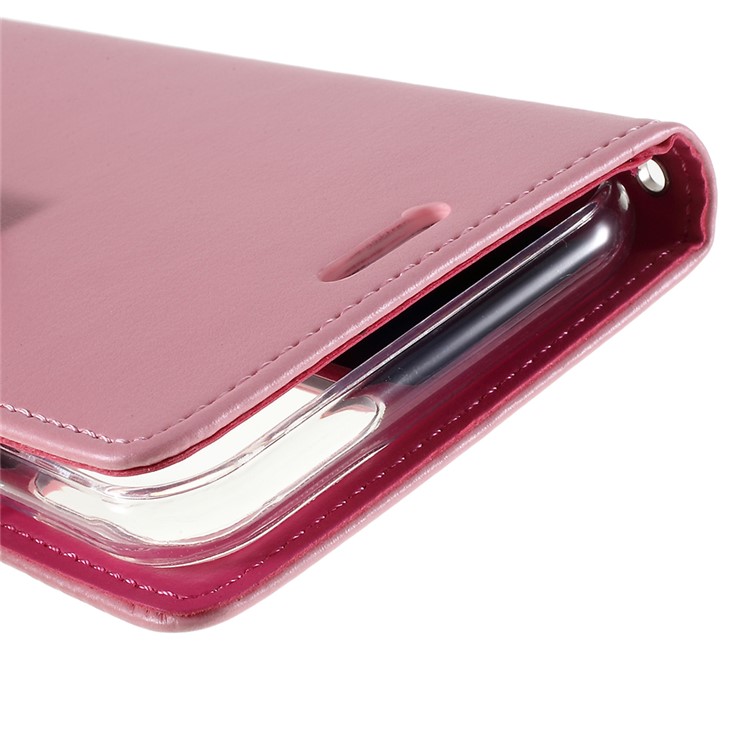 MERCURY GOOSPERY Rich Diary Leather Wallet Phone Shell for iPhone (2019) 6.1-inch - Pink-12