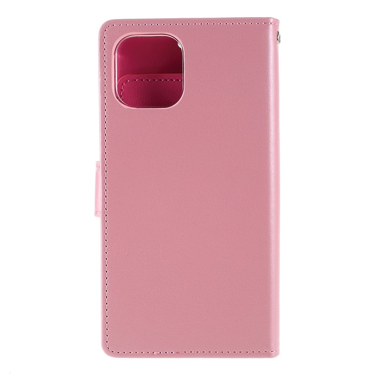 MERCURY GOOSPERY Rich Diary Leather Wallet Phone Shell for iPhone (2019) 6.1-inch - Pink-3