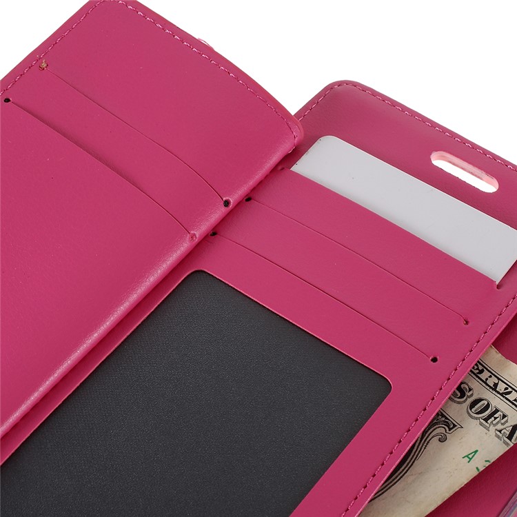 MERCURY GOOSPERY Rich Diary Leather Wallet Phone Shell for iPhone (2019) 6.1-inch - Pink-6