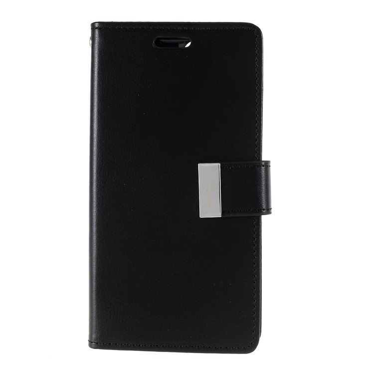 MERCURY GOOSPERY Rich Diary Leather Wallet Phone Shell for iPhone 11 6.1 inch (2019) - Black-1