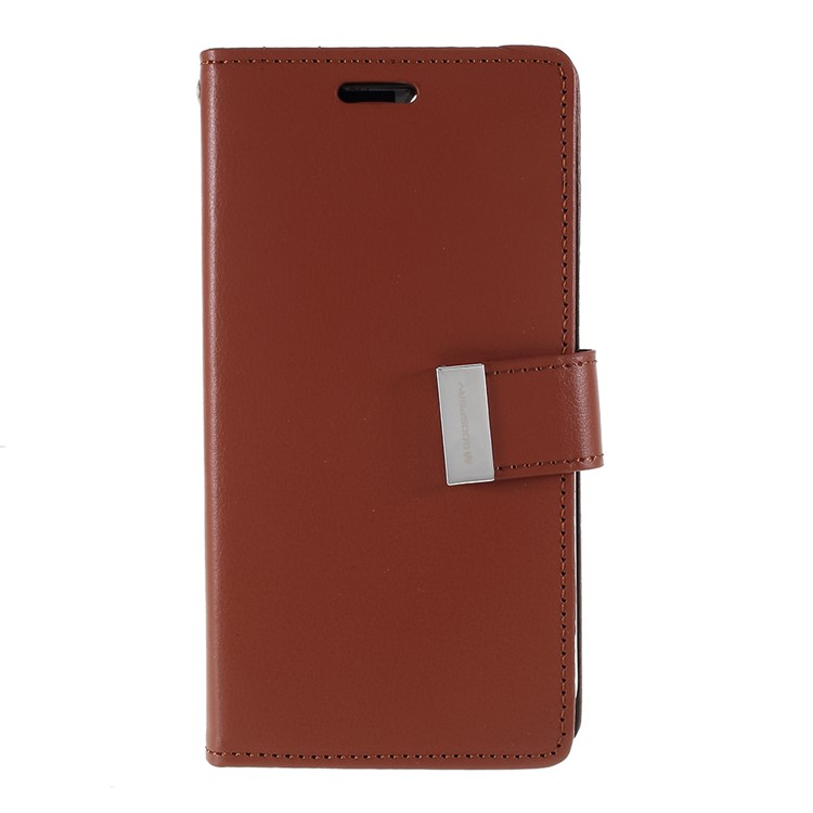 MERCURY GOOSPERY Rich Diary Leather Wallet Phone Shell for iPhone 11 6.1 inch (2019) - Brown-1