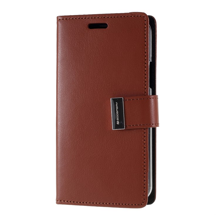 MERCURY GOOSPERY Rich Diary Leather Wallet Phone Shell for iPhone 11 6.1 inch (2019) - Brown-2