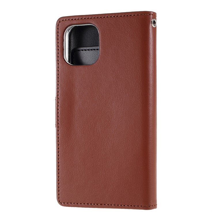 MERCURY GOOSPERY Rich Diary Leather Wallet Phone Shell for iPhone 11 6.1 inch (2019) - Brown-3