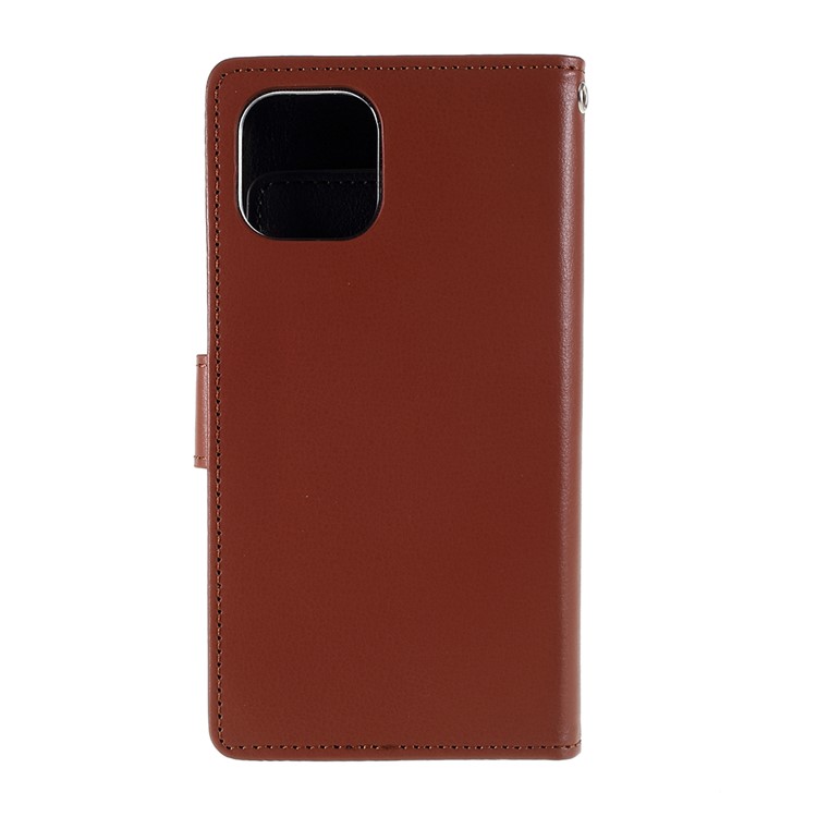 MERCURY GOOSPERY Rich Diary Leather Wallet Phone Shell for iPhone 11 6.1 inch (2019) - Brown-4