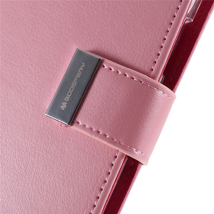 MERCURY GOOSPERY Rich Diary Leather Wallet Phone Casing for iPhone (2019) 6.5-inch - Pink-9