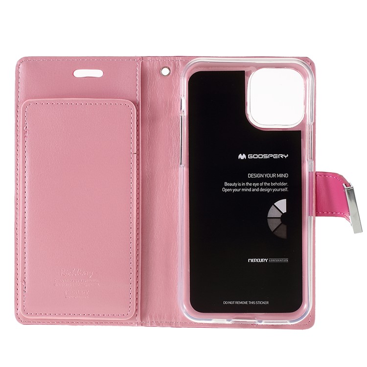 MERCURY GOOSPERY Rich Diary Leather Wallet Phone Casing for iPhone 11 Pro Max 6.5 inch (2019) - Rose-6