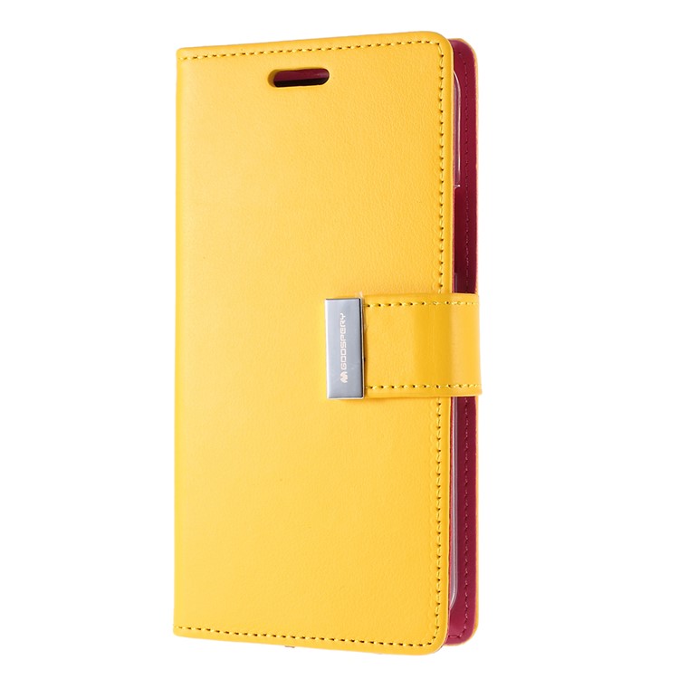MERCURY GOOSPERY Portefeuille En Cuir De Journal Riche Portefeuille Pour Iphone (2019) 6,5 Pouces - Jaune-2