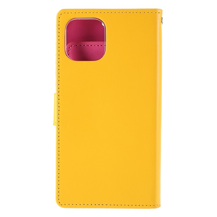 MERCURY GOOSPERY Portefeuille En Cuir De Journal Riche Portefeuille Pour Iphone (2019) 6,5 Pouces - Jaune-4