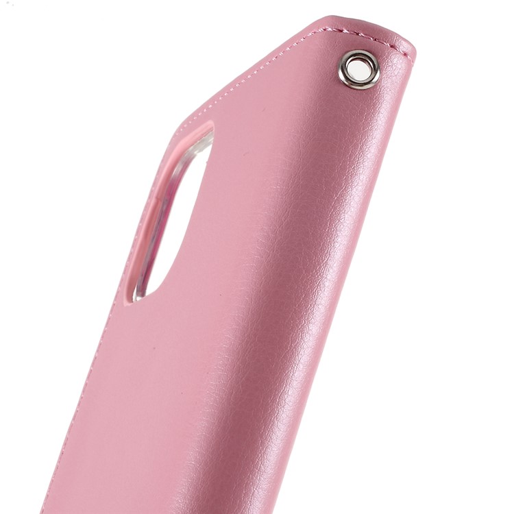 MERCURY GOOSPERY Rich Diary Leather Wallet Cover Protective Phone Shell for iPhone 11 Pro 5.8 inch (2019) - Pink-11
