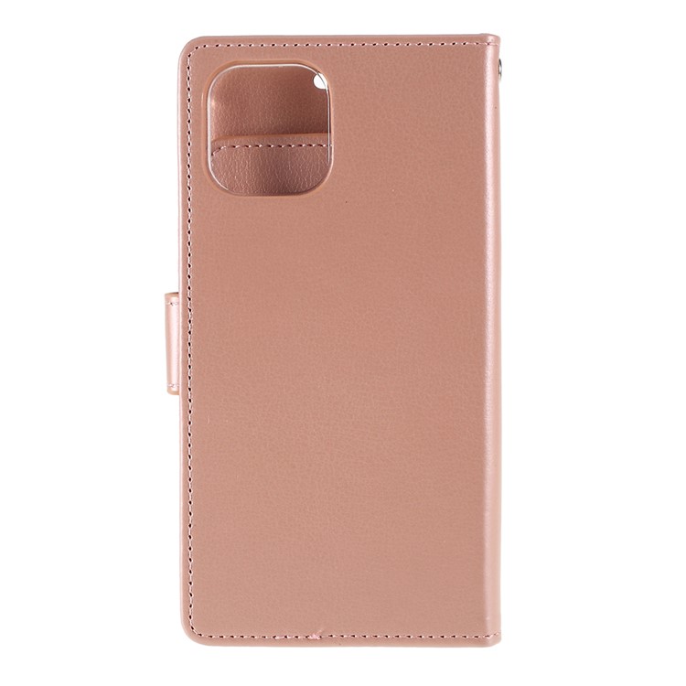 MERCURY GOOSPERY Rico Diário Couro Carteira Capa Protetora Telefone Shell Para Iphone (2019) 5,8 Polegadas - Rosa Ouro-4