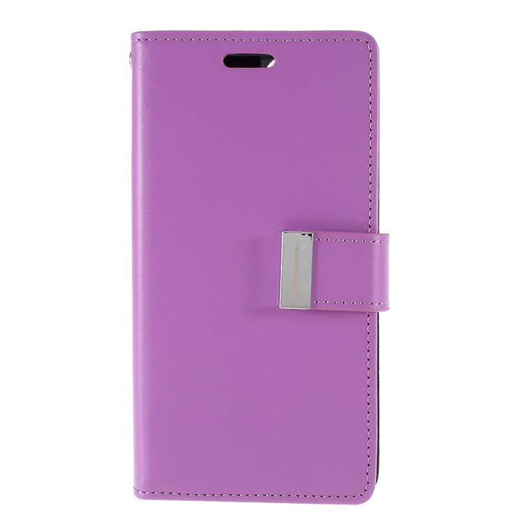 MERCURY GOOSPERY Reichhaltiges Tagebuch Leder Brieftasche Decken Schützende Handyhülle Für Das IPhone (2019) 5,8-Zoll - Lila-1