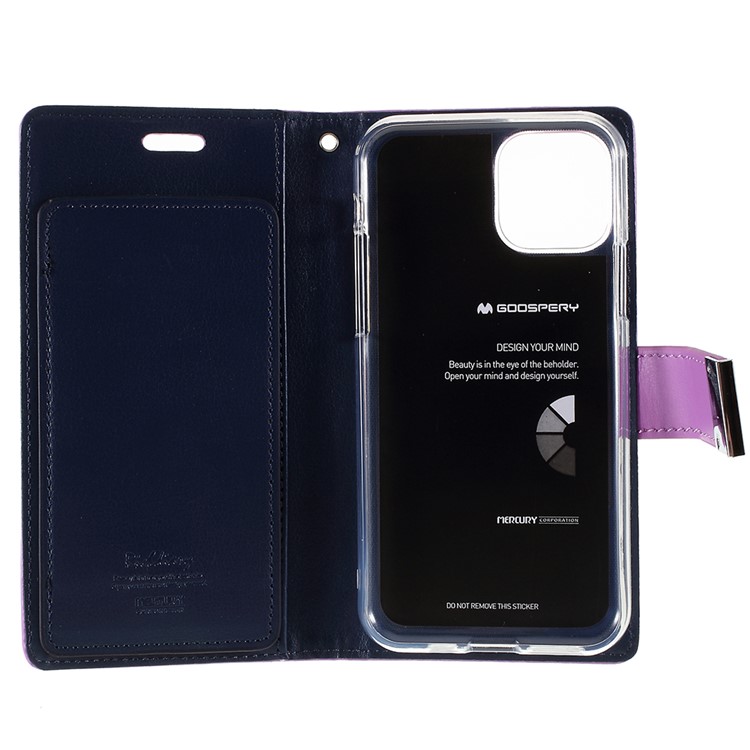 MERCURY GOOSPERY Reichhaltiges Tagebuch Leder Brieftasche Decken Schützende Handyhülle Für Das IPhone (2019) 5,8-Zoll - Lila-6