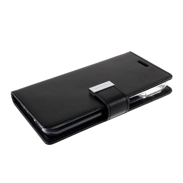 MERCURY GOOSPERY Rich Diary Leather Wallet Cover Protective Phone Shell for iPhone 11 Pro 5.8 inch (2019) - Black-5