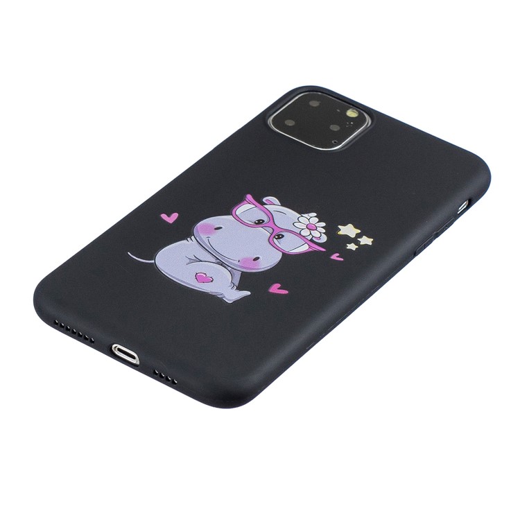 Pattern Printing TPU + Gel Phone Case with Silicone Strap for iPhone 11 Pro Max 6.5 inch (2019) - Black-3