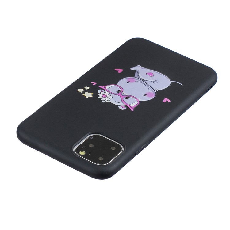 Pattern Printing TPU + Gel Phone Case with Silicone Strap for iPhone 11 Pro Max 6.5 inch (2019) - Black-4