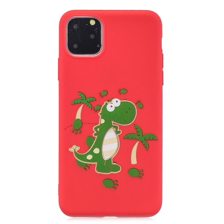 Pattern Printing TPU + Gel Phone Case with Silicone Strap for iPhone 11 Pro Max 6.5 inch (2019) - Red-2