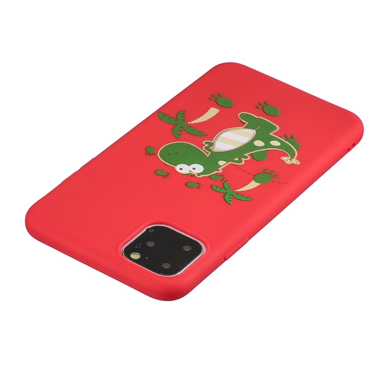 Pattern Printing TPU + Gel Phone Case with Silicone Strap for iPhone 11 Pro Max 6.5 inch (2019) - Red-4