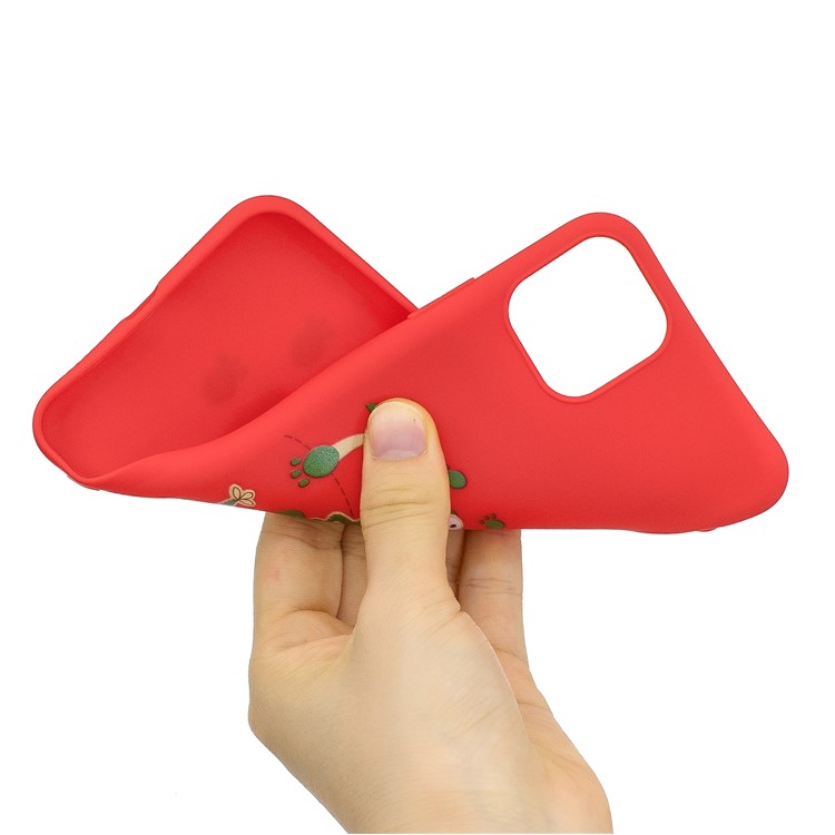 Pattern Printing TPU + Gel Phone Case with Silicone Strap for iPhone 11 Pro Max 6.5 inch (2019) - Red-5