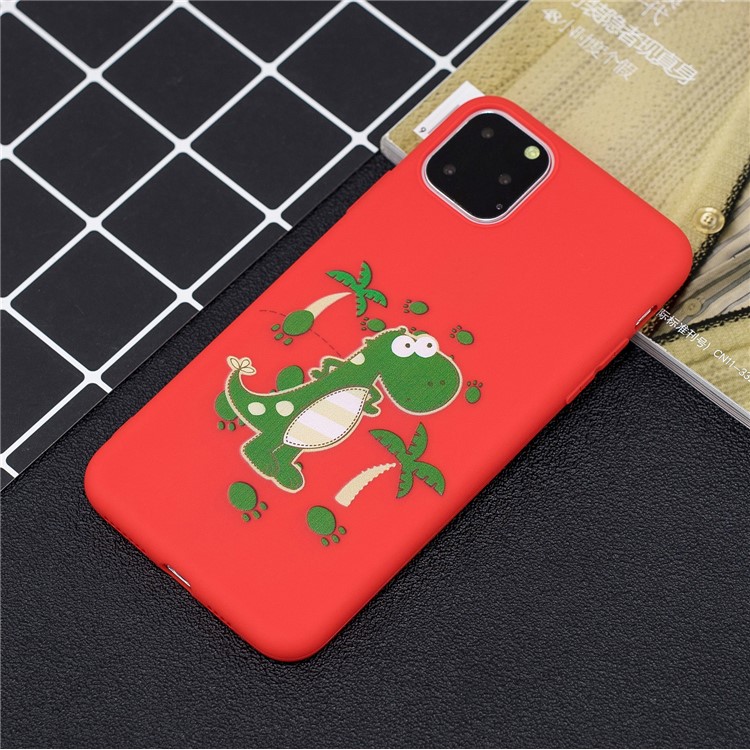 Pattern Printing TPU + Gel Phone Case with Silicone Strap for iPhone 11 Pro Max 6.5 inch (2019) - Red-6