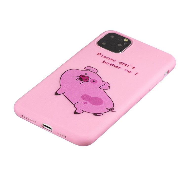 Padrão De Impressão TPU + Gel Phone Case Com Alça De Silicone Para O Iphone (2019) De 6,5 Polegadas - Rosa Escuro-3