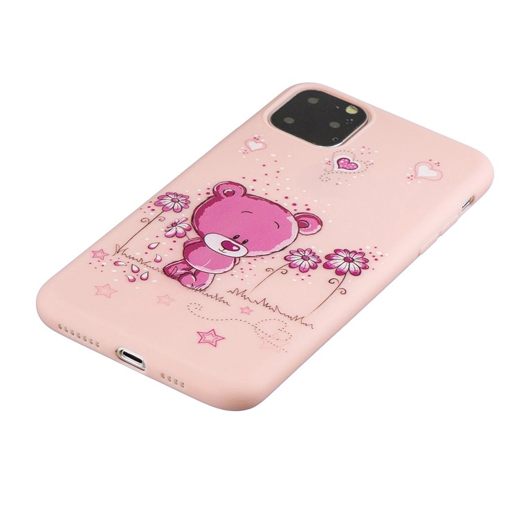 Funda Para Teléfono TPU + Gel Estampado Con Correa De Silicona Para Iphone (2019) 6.5 Pulgadas - Rosa Claro-3