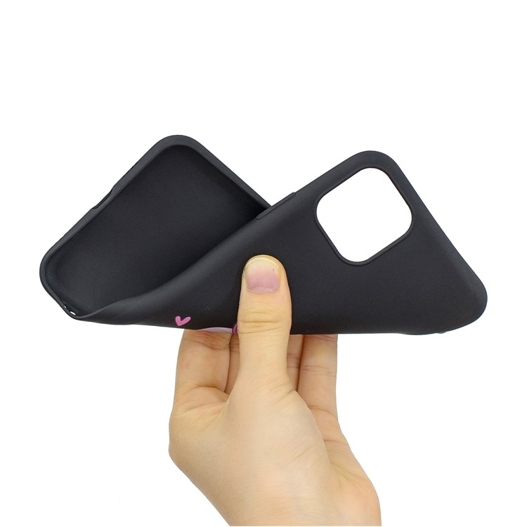 Carcasa Trasera De TPU Suave Con Estampado De Patrones Y Correa Práctica Para Iphone (2019) De 6.1 Pulgadas - Negro-5