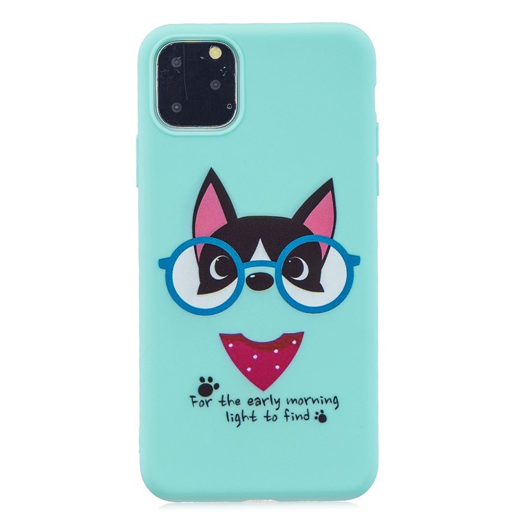 Pattern Printing Soft TPU Back Shell with Handy Strap for iPhone 11 6.1-inch (2019) - Baby Blue-2