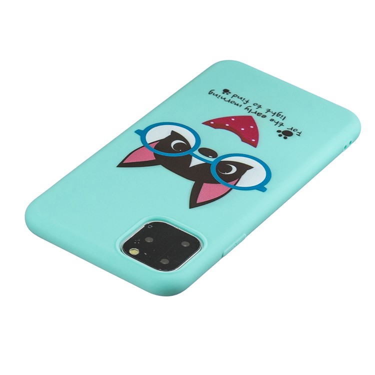 Pattern Printing Soft TPU Back Shell with Handy Strap for iPhone 11 6.1-inch (2019) - Baby Blue-4