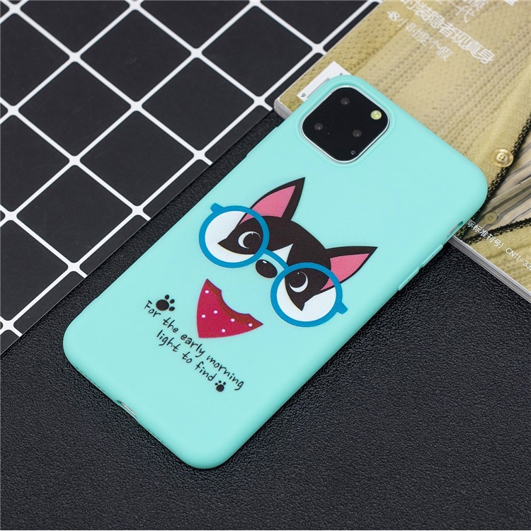 Pattern Printing Soft TPU Back Shell with Handy Strap for iPhone 11 6.1-inch (2019) - Baby Blue-6