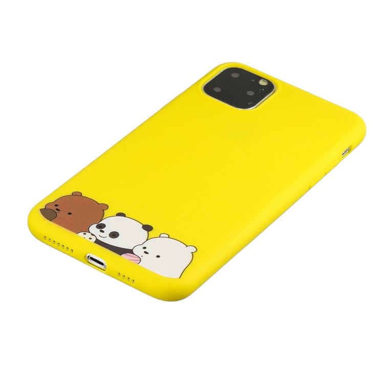 Pattern Printing Soft TPU Back Shell with Handy Strap for iPhone 11 Pro 5.8-inch (2019) - Yellow-3