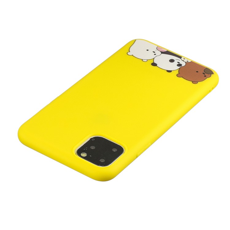 Pattern Printing Soft TPU Back Shell with Handy Strap for iPhone 11 Pro 5.8-inch (2019) - Yellow-4
