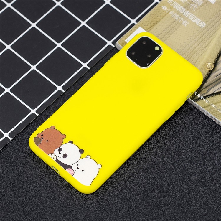 Pattern Printing Soft TPU Back Shell with Handy Strap for iPhone 11 Pro 5.8-inch (2019) - Yellow-6