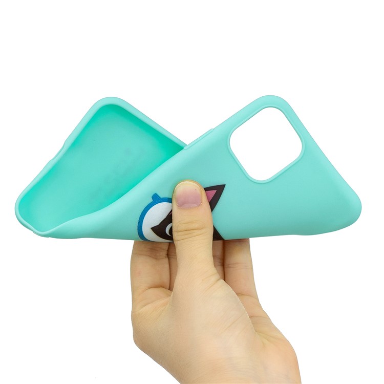 Pattern Printing Soft TPU Back Shell with Handy Strap for iPhone 11 Pro 5.8-inch (2019) - Baby Blue-5