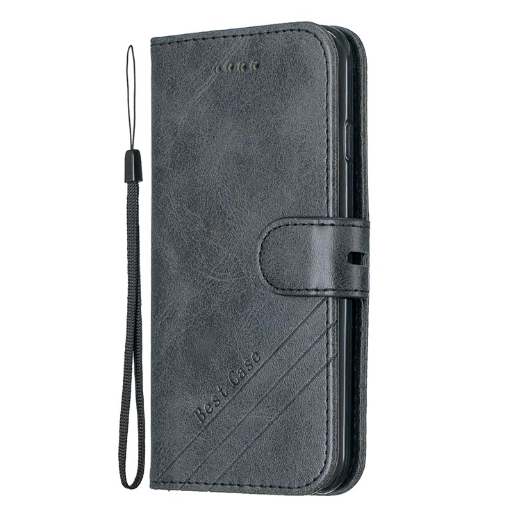 Lederner Standplatzfall Mit Mappenoberteil Für Iphone 6 / 6s / 7/8 4.7 Zoll - Schwarz-2