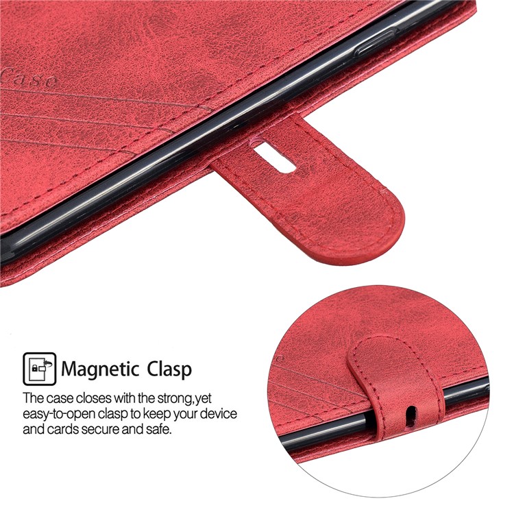 Leather Stand Case with Wallet Shell for iPhone 6/6s/7/8 4.7-inch - Red-7