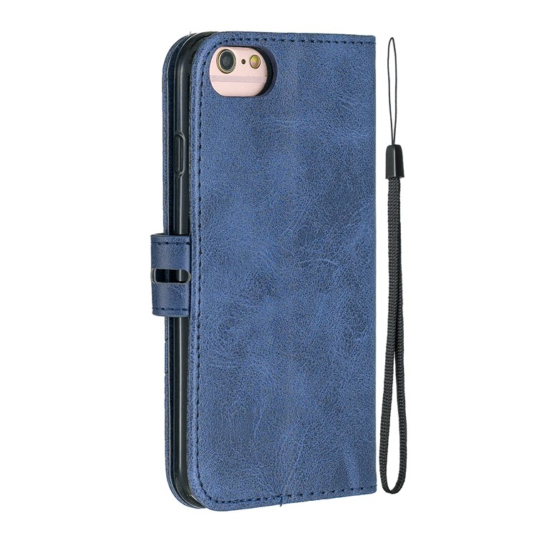 Leather Stand Case with Wallet Shell for iPhone 6/6s/7/8 4.7-inch - Blue-3